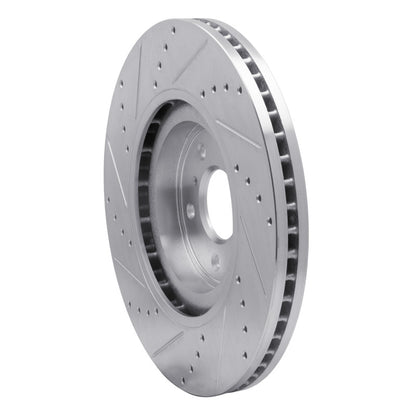 R1 Concepts R1 09-20 Nissan 370Z Front Right Drilled & Slotted Silver Brake Rotor