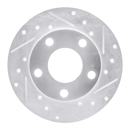 R1 Concepts R1 96-05 Audi A4 Quattro Rear Right Drilled & Slotted Silver Brake Rotor