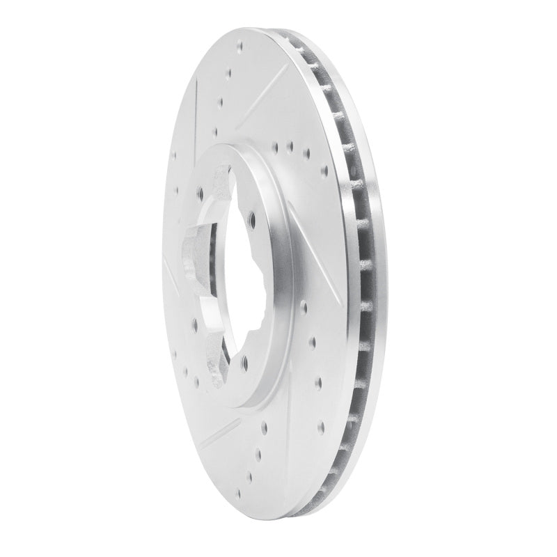 R1 Concepts R1 92-98 Acura Vigor Front Left Drilled & Slotted Silver Brake Rotor