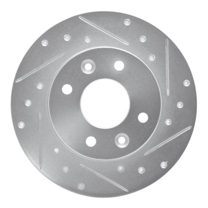 R1 Concepts R1 81-83 Renault Fuego Front Right Drilled & Slotted Silver Brake Rotor
