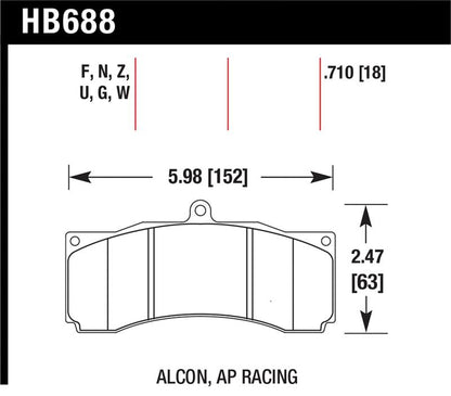 Hawk Performance Hawk Alcon / AP Racing / Baer HP Plus Street Brake Pads