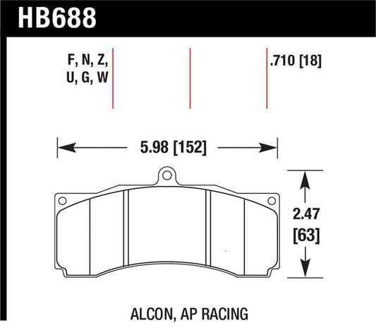 Hawk Performance Hawk Alcon / AP Racing / Baer HP Plus Street Brake Pads