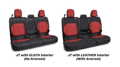 PRP Seats PRP 2020+ Jeep Gladiator JT Rear Bench Cover with Leather Interior - Black/Grey