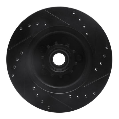 R1 Concepts R1 73-89 Chrysler Imperial Front Left Drilled & Slotted Black Brake Rotor