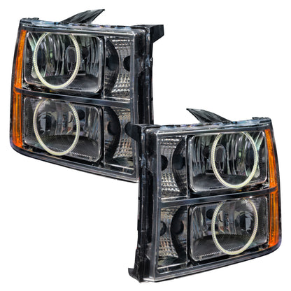 ORACLE Lighting Oracle 07-13 GMC Sierra SMD HL - Round Ring Design - ColorSHIFT w/ Simple Controller