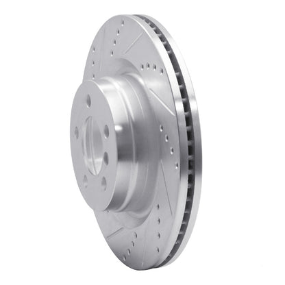 R1 Concepts R1 06-09 Land Rover Range Rover Front Left Drilled & Slotted Silver Brake Rotor