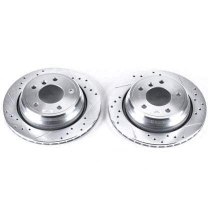 PowerStop Power Stop 01-03 BMW 525i Rear Evolution Drilled & Slotted Rotors - Pair
