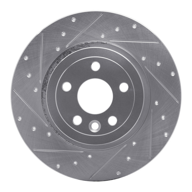 R1 Concepts R1 16-19 Land Rover Range Rover Evoque Rear Left Drilled & Slotted Silver Brake Rotor