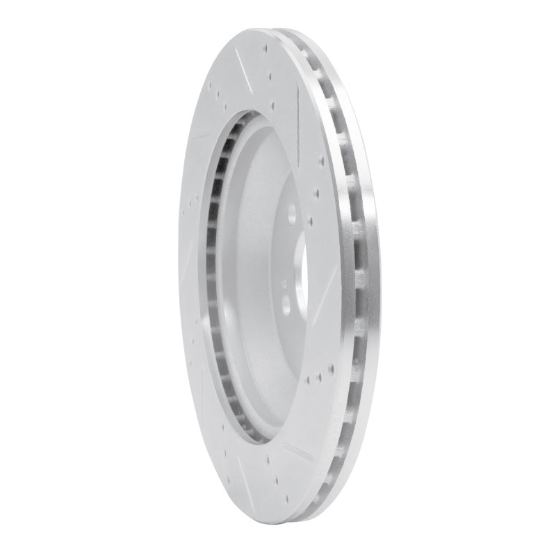 R1 Concepts R1 15-21 Mercedes-Benz S550 Rear Left Drilled & Slotted Silver Brake Rotor