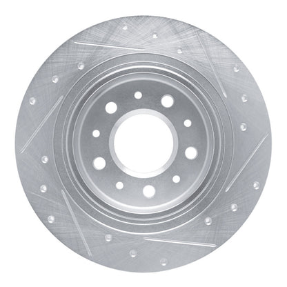 R1 Concepts R1 16-25 Buick LaCrosse Rear Left Drilled & Slotted Silver Brake Rotor