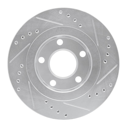 R1 Concepts R1 99-05 Audi A6 Quattro Rear Left Drilled & Slotted Silver Brake Rotor