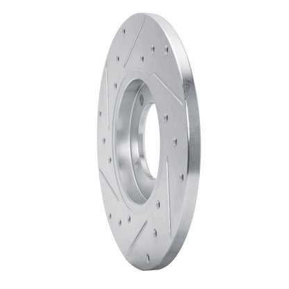 R1 Concepts R1 79-81 Toyota Celica Front Right Drilled & Slotted Silver Brake Rotor