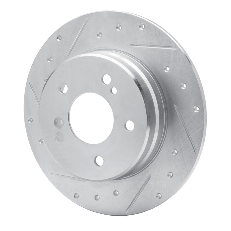 R1 Concepts R1 87-15 Chrysler Crossfire Rear Left Drilled & Slotted Silver Brake Rotor