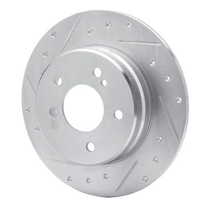 R1 Concepts R1 87-15 Chrysler Crossfire Rear Left Drilled & Slotted Silver Brake Rotor