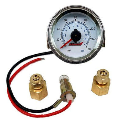 Kleinn Air Horns Kleinn Panel Mount/ Illuminated/ 160 PSI/ Dual Needle Air Pressure Gauge