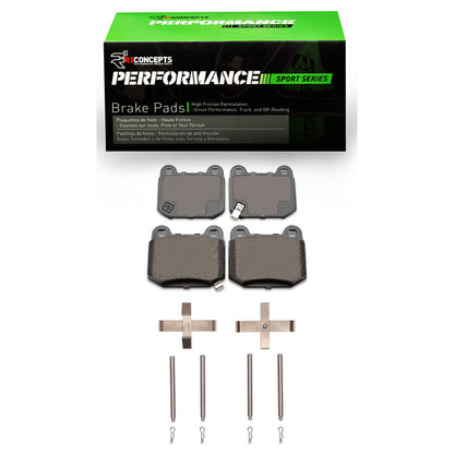 R1 Concepts R1 2003-2025 Infiniti G35 Rear R1 Performance Sport Pads & Hardware Kit