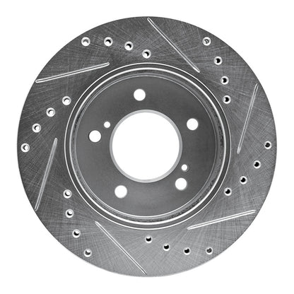 R1 Concepts R1 93-02 Mercury Villager Front Left Drilled & Slotted Silver Brake Rotor