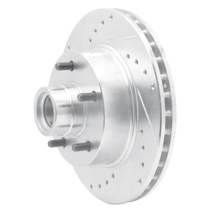 R1 Concepts R1 1970-1981 Buick Estate Wagon Front Left Drilled & Slotted Silver Brake Rotor