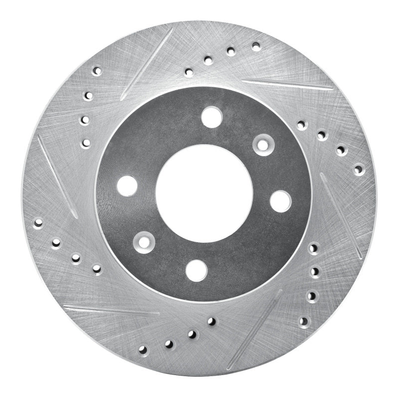 R1 Concepts R1 03-06 Dodge Verna (Mexico) Front Left Drilled & Slotted Silver Brake Rotor