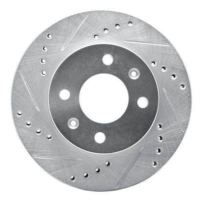 R1 Concepts R1 03-06 Dodge Verna (Mexico) Front Left Drilled & Slotted Silver Brake Rotor