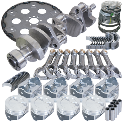 Eagle Chevy 350 1Pc 3.750in Crank 5.700in I-Beam Rod 4.060in Pistons Eagle 168 Tooth FP Bal Assembly