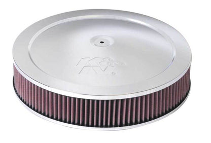 K&N Engineering K&N 14in Red Custom Air Cleaner Assembly - 5.125in ID x 14in OD x 2.75in H x 1.25in Drop Base