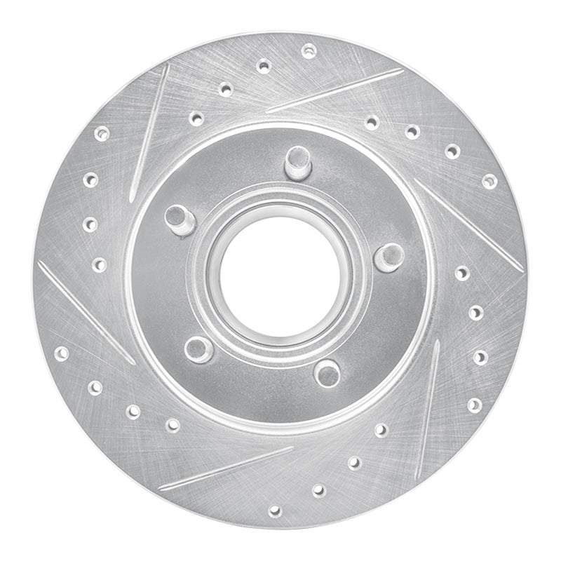 R1 Concepts R1 93-94 Ford Explorer Front Left Drilled & Slotted Silver Brake Rotor