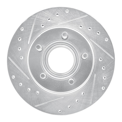 R1 Concepts R1 93-94 Ford Explorer Front Left Drilled & Slotted Silver Brake Rotor