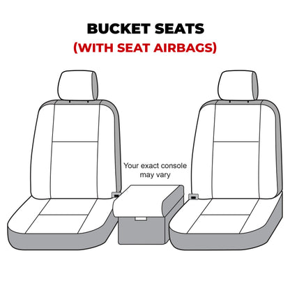 Covercraft 19-20 Ford F150 Polycotton SeatSaver Custom Front Row Seat Covers - Grey
