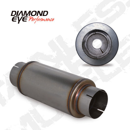 Diamond Eye Performance Diamond Eye MFLR 5inID SGL IN/SGL OUT 7inDIA X 14in BODY 20in LENGTH PERF SLOTTED ENDS 409 SS