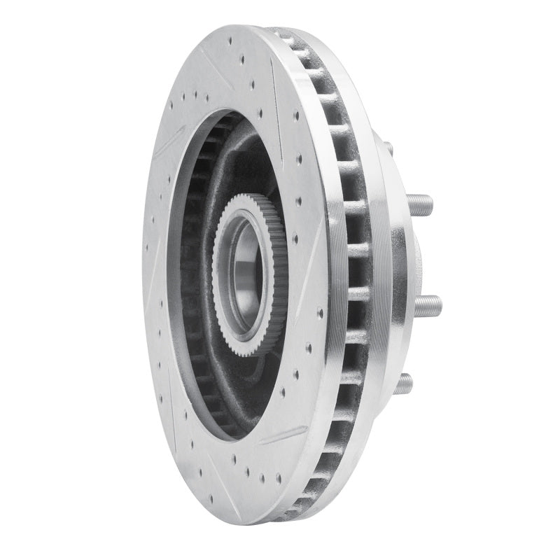 R1 Concepts R1 01-02 Chevrolet Express 3500 Front Left Drilled & Slotted Silver Brake Rotor