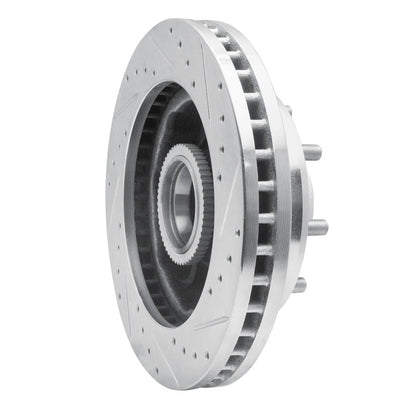 R1 Concepts R1 01-02 Chevrolet Express 3500 Front Left Drilled & Slotted Silver Brake Rotor