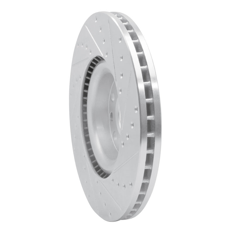 R1 Concepts R1 99-04 Audi A6 Quattro Front Left Drilled & Slotted Silver Brake Rotor