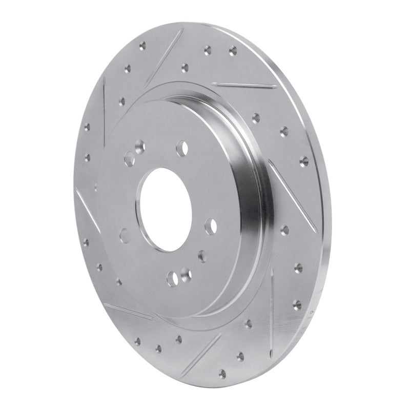 R1 Concepts R1 19-25 Hyundai SANTA FE Rear Left Drilled & Slotted Silver Brake Rotor