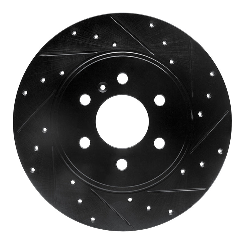 R1 Concepts R1 06-06 Buick TERRAZA Rear Right Drilled & Slotted Black Brake Rotor
