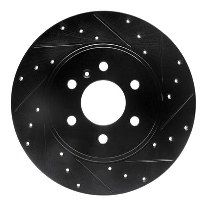 R1 Concepts R1 06-06 Buick TERRAZA Rear Right Drilled & Slotted Black Brake Rotor