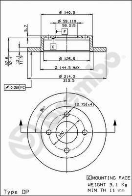 WABCO 12999551VT Disc Brake Caliper Repair Kit
