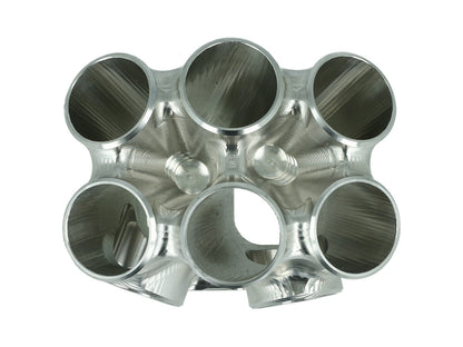 Turbozentrum 117621 6-Cyl. CNC stainless steel collector T4 Twinscroll with 2x external Wastegate ports