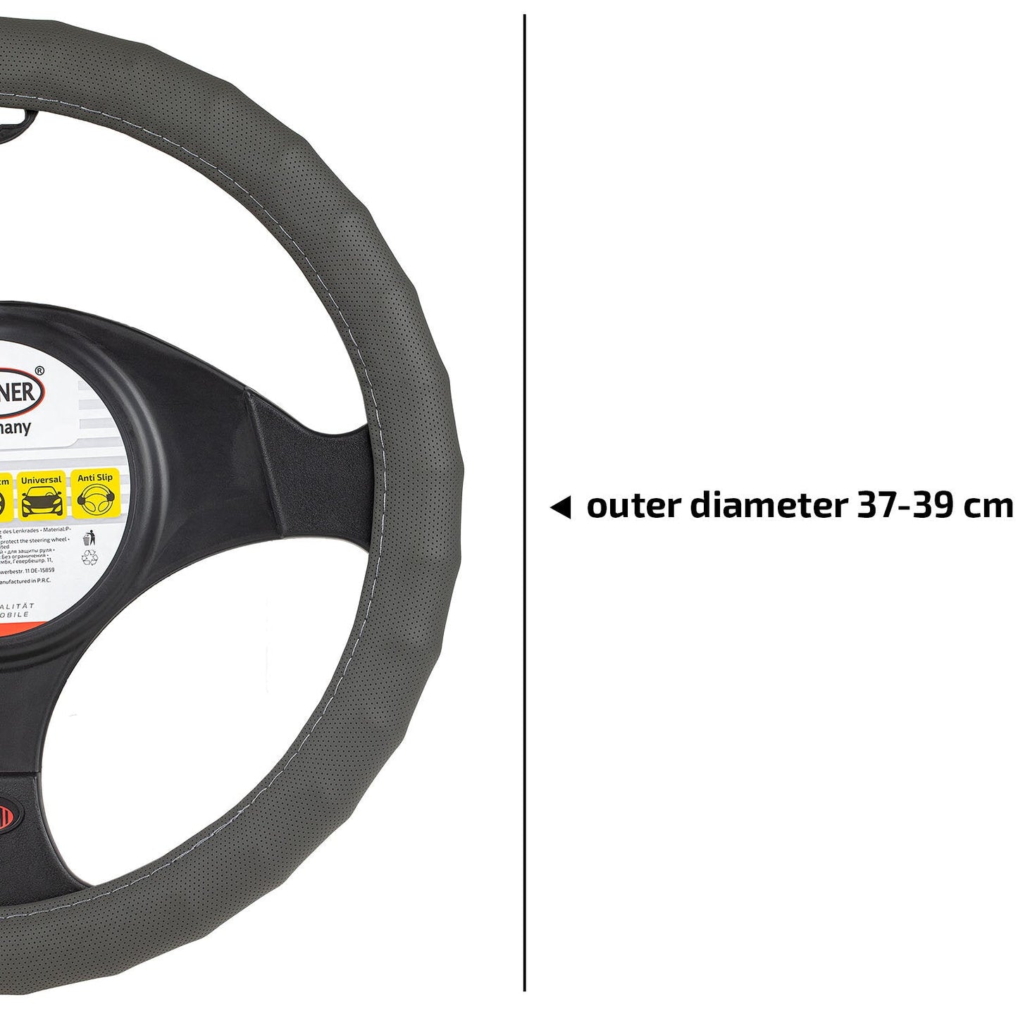 Heyner A603200 Soft Comfort Pro Grey Steering Wheel Cover