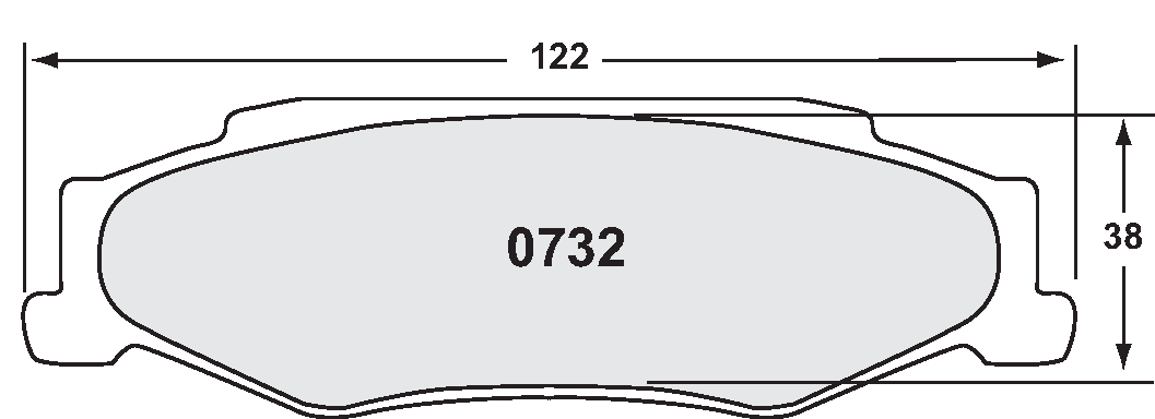 PFC 0732.10 BRAKE PADS Z-RATED REAR CHEVROLET CORVETTE C6 EXCLUDING Z06/ZR1 2005-