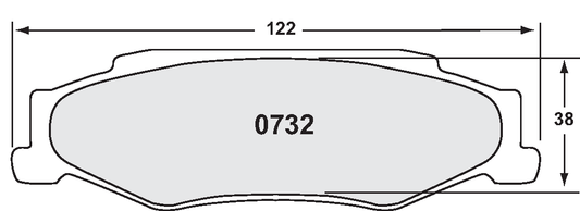 PFC 0732.10 BRAKE PADS Z-RATED REAR CHEVROLET CORVETTE C6 EXCLUDING Z06/ZR1 2005-