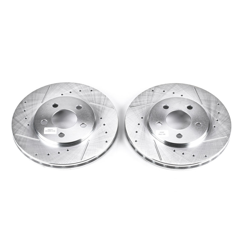 PowerStop Power Stop 95-00 Chrysler Cirrus Front Evolution Drilled & Slotted Rotors - Pair