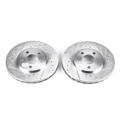 PowerStop Power Stop 95-00 Chrysler Cirrus Front Evolution Drilled & Slotted Rotors - Pair