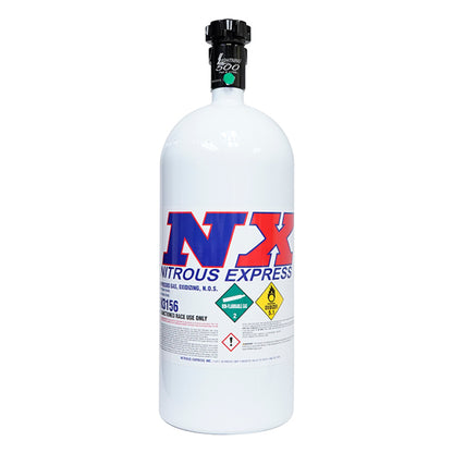 Nitrous Express 10lb Bottle w/Lightning 500 Valve -6 Bottle Nipple (6.89  DIA. X 20.19  TALL)