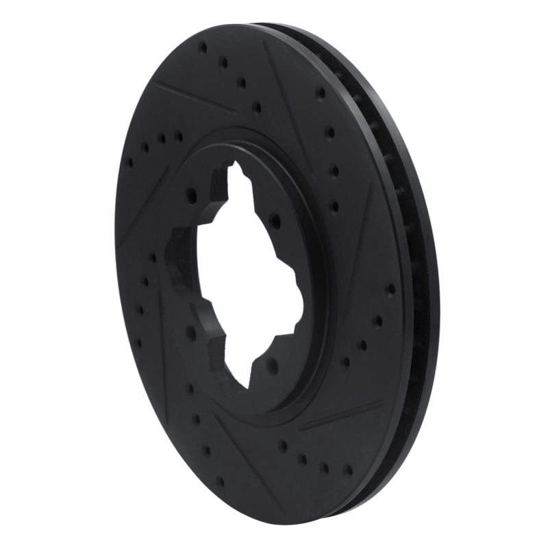 R1 Concepts R1 91-97 Acura CL Front Right Drilled & Slotted Black Brake Rotor