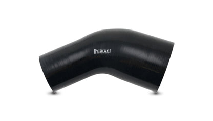 Vibrant 4 Ply Aramid 45 Degree Silicone Transition Hose 2.75in ID x 3in Length In/Out - Black