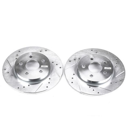 PowerStop Power Stop 02-08 Jaguar X-Type Rear Evolution Drilled & Slotted Rotors - Pair