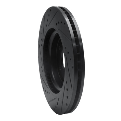 R1 Concepts R1 20-22 Honda CR-V Front Right Drilled & Slotted Black Brake Rotor
