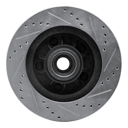 R1 Concepts R1 00-04 Ford F-150 RWD Front Left Drilled & Slotted Silver Brake Rotor