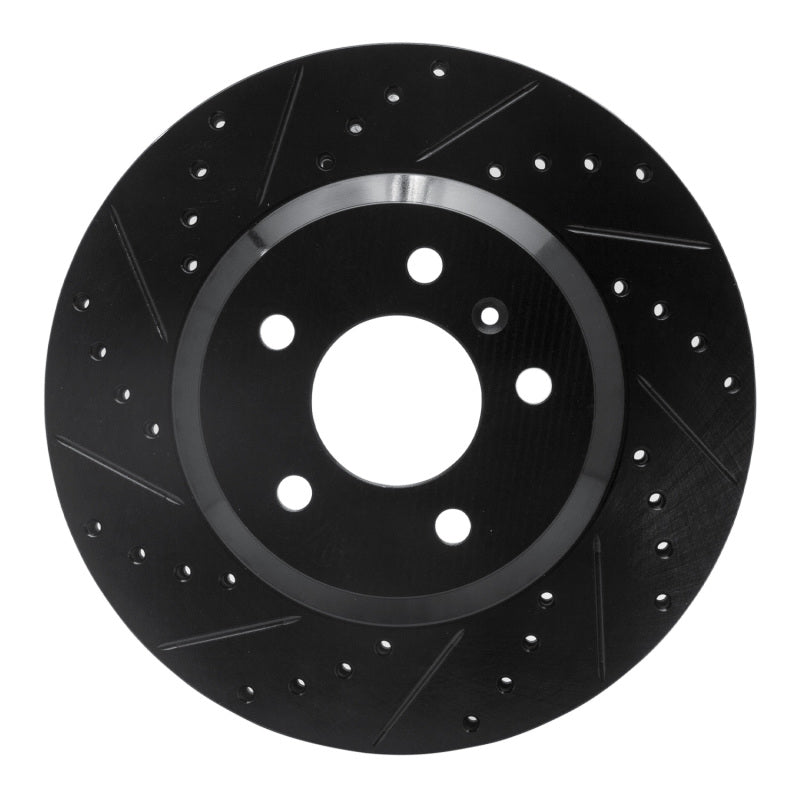 R1 Concepts R1 06-16 Buick Lucerne Front Left Drilled & Slotted Black Brake Rotor